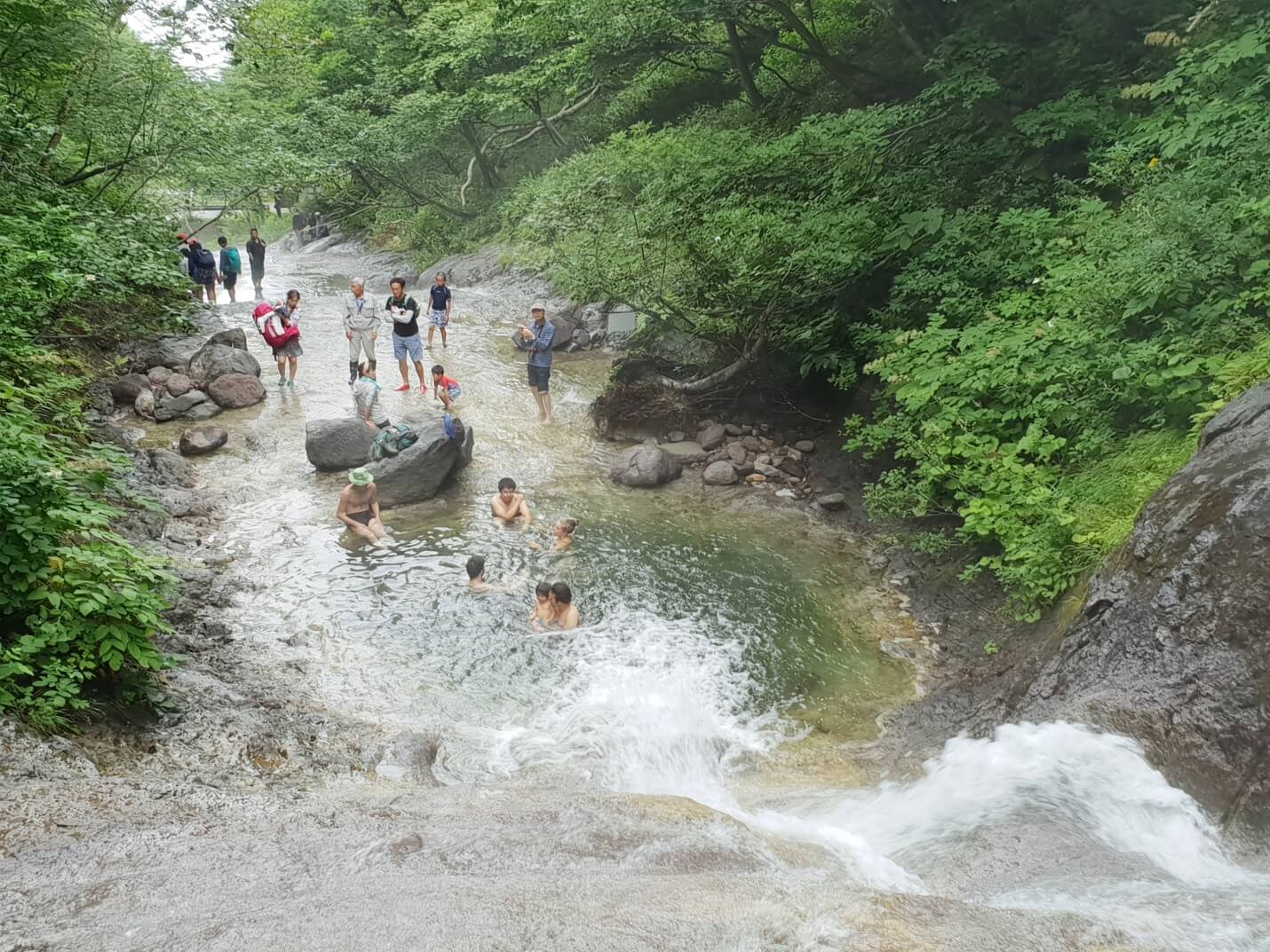 The popular warm cascades of Kamuiwakka Falls in Shiretoko National Park.