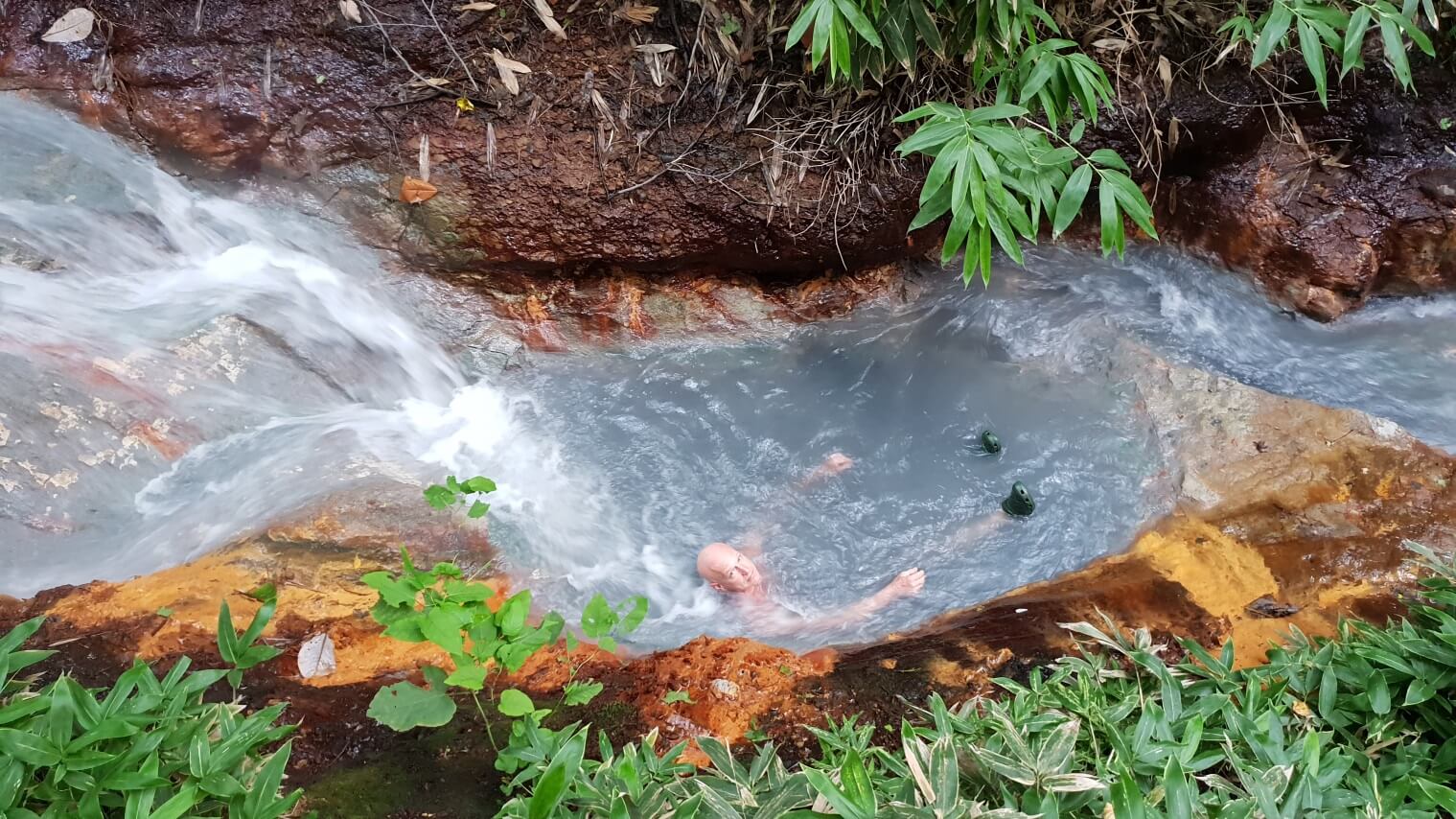 The hot stream near Noboribetsu Onsen village.